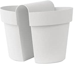 EURO3PLAST Balconiera BE-UP VASO 33X25 H25 BIANCO OTTICO