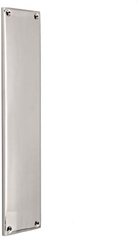 Infinity Decor Victorian Forged Brass Door Push Finger Plate Various finishes (Polished Chrome)