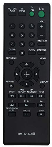 RMTD187A Ersatz Fernbedienung - VINABTY RMT D187A Ersatz-Fernbedienung für Sony RMT-D187A DVD Player DVP-NS611HP DVP-NS710 DVP-SR101B DVP-SR200 DVP-SR401 DVP-SR500 Remote Controller
