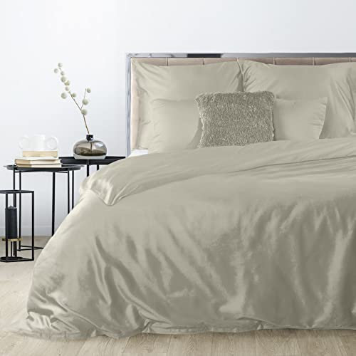 Eurofirany Hochwertige Bettwäsche NOVA3 Gelb Rosa Himmelblau Petrol Beige Einfarbig Baumwolle Bettwäschegarnitur 3tlg 2tlg 140x200 160x200180x200 220x