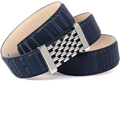 Anthoni Crown Damen Ledergürtel Gürtel, Dunkelblau, 75