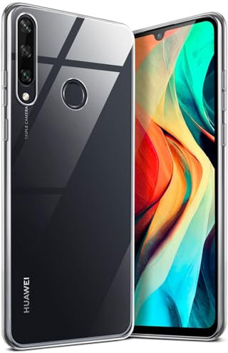 moex Aero Case für Huawei Y6p Hülle Durchsichtig, Silikon Handyhülle Transparent, Clear Case Ultra Slim, Backcover Schutzhülle Dünn, Silikonhülle Minimalistisch, Klar