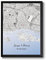 Personalisiertes Poster Landkarte Stadtplan Städte-Karte als Herz Geschenk Partner Männer, schwarz/weiß Jahrestag Hochzeit wo alles begann Rahmungsoption