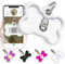 QR-Code Hundemarke, stille ID, Haustiermarken, personalisiertes Namensschild mit Online-Profil (Pitbull, Knochen)