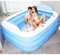 GJXJY BañEra PortáTil Inflable con Bomba, Piscina Familiar, Piscinas Hinchables Rectangulares para Adultos, Estructura De CáMara De Aire Doble, FáCil De Montar, Azul,