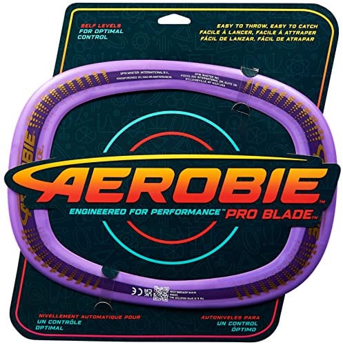 Aerobie Pro Blade rechteckiger Wurfring, lila Outdoor-Spielgerät für Erwachsene und Kinder ab 5 Jahren