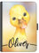 Personalised Initial Case For All Apple iPad Models 10, 9, 8, 7, 6, Air 11, Pro 12.9,13 inch, Mini, Yellow Ducking with Name/Text, 360 Swivel Leather Side Flip Folio Cover, Duck Ipad Case