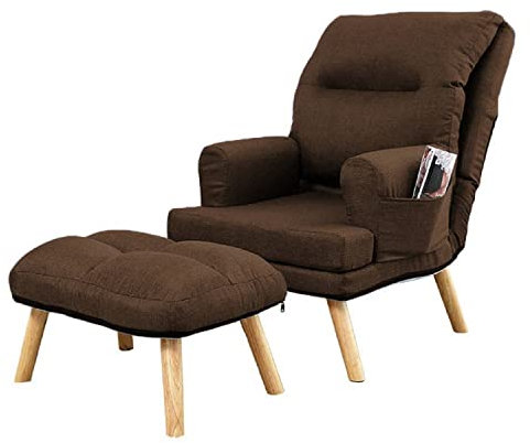 Grekpol-Sessel NEMO, moderner Sessel für Wohnzimmer, Schlafzimmer mit 5-Stufen-Verstellung, skandinavischer Stil (Braun Falcone 16)