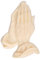 Rayher Wachsmotiv betende Hände, elfenbein, 3,8 x 5,5 cm, 1 Stück, Verzierwachs, zum Kerzen verzieren, Kommunionkerze, Taufkerze, Kerze Hochzeit etc., 31638104