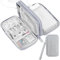 Electronic Cord Organizer Bag, Travel Cord Organizer Bag Pouch Electronic Accessories, Carry Bag Portable Waterproof Double Layers All-in-One Storage Bag for Cord, Charger (Grey)
