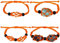 WEWAYSMILE 2 Pieces Empty Stone Bracelets Holder, Adjustable Cord Empty Stone Holder Crystal, for Stone Necklace DIY Bracelet Jewelry Making, Orange, About 1-7/8~3-1/4 inch(47~84mm)