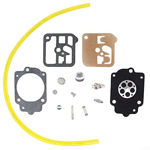 QOXEZY Vergaser Reparatur Dichtungssatz Vergaser Membran Rebuild Set mit Schlauch für Sachs Dolmar 112 113 114 116 117 119 120 Rasenmäher Trimmer Motorteile