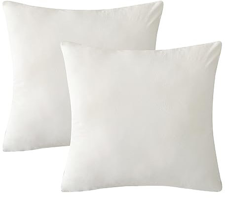 SOULFUL Kissenbezug 80x80 Baumwolle Milky White, Kissenbezüge 2 Teilig mit Reißverschluss, Ähnliche Textur wie Stone Washed Leinen, ÖkoTex Zertifiziert, Weich und Bequem