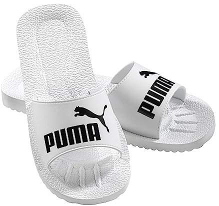PUMA Diapositivas Purecat unisex para adultos, White Deluxe, 47 EU