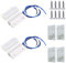 Gebildet 2 Set Bianco Interruttore Magnetico Cablaggio NO/NC Sensore Porta da Incasso Contatto Finestra Nascosta Interruttore Reed per Controllo Accessi Sostituire Sistema di Allarme