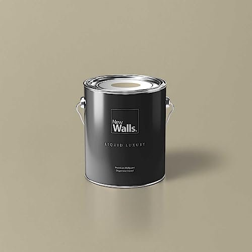 New Walls Premium Peinture murale Vert, Beige clair Liquid Luxury Peinture émulsion d'intérieur - 2,5 L