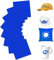 Infusible Lot de 8 feuilles d'encre à transfert Infusible Bleu Papier de transfert insoluble Feuille d'encre de sublimation pour machine à presser à chaud DIY T-shirt, tasse, dessous de verre, cuir