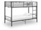 Hommdiy Etagenbett Kinderbett Hochbett Metallbett Bett Stockbett Bettgestell Doppelstockbett Schlafzimmer Kinderzimmer Metall 90×200 cm Schwarz