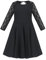 Sunny Fashion Girls Dress Black Lace Hollow Back Formal Party Evening Long Sleeve Age 12 Years