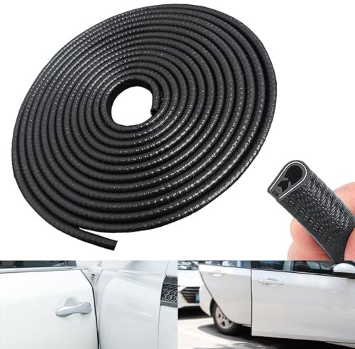 10M Protection Portiere Voiture, Protege Portiere Voiture Joint Caoutchouc en U, Protection Bord de Tole sans Colle pour la Tôle, Les Voitures, Les SUV, Les ATV et la Plupart des Véhicules (Noir)