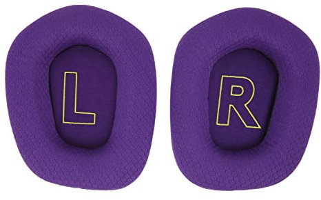 Almohadillas de Repuesto de Tela de Malla para Auriculares Logitech G733, Cómodas Almohadillas Elásticas para Auriculares, Piezas de Reparación de Cubiertas para Auriculares