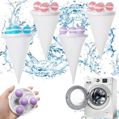 Tierhaarentferner Waschmaschine, Tierhaare Waschmaschine, Haarfänger Waschmaschine, Reinigung Dekontamination Haarentferner, Wiederverwendbarer Haar Filterbeutel für Waschmaschine (4 PCS)