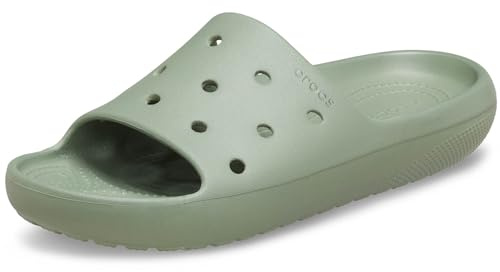 Crocs Unisex Adults Classic Slide v2, Moss, 8 UK Men/9 UK Women