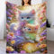 Katze Decke Wohndecke Warm & Kuschelig Waschbar, Überwurf Ideal Für Draußen, Camping, Couch, Bett, Reisen – Superweiche Wolldecke（140×180cm）