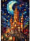 MEIYUDA 5D Diamond Painting Castillo, Diamond Painting Kit Completo Estilo Mosaico, DIY Cristal Pintura De Diamante Para Manualidades Adultos, Painting Para Decoración De Pared Del Hogar 30x40cm