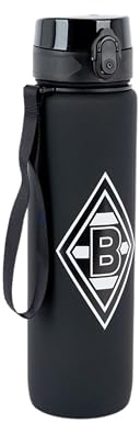 Borussia Mönchengladbach Trinkflasche Emblem 1L | Offizieller Fanartikel Fohlenshop | Perfekt für Unterwegs | Mit Schlaufe | Kunststoff