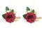 yufana 2 Stück Boutonniere Rose Weiß,Hochzeit Boutonniere Handarbeit Boutonniere Hochzeit Rose Corsage Knopfloch Blumen Künstliche (Rotwein305)