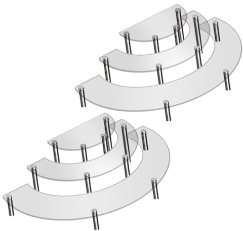 Alipis Espositore per Dolci in Acrilico Confezione da 2 Supporto per Torte Multilivello per Cupcake Porta Torta Nuziale Accessorio da Cucina per La Casa