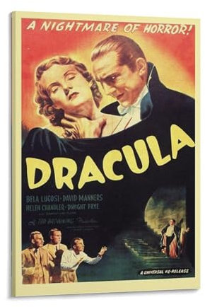 Dracula 1931 Original-Filmposter, 90er-Jahre, Vintage-Horror-Poster für Wanddekoration, Leinwand, Wandkunst für Wohnzimmer, 50 x 75 cm
