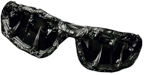 Drip Glue Sonnenbrille – handgefertigte Drip Glue Sonnenbrille, Shield Shades | Brille im trendigen Kleber-Stil, UV400-Schutzbrille, Bodenbrille