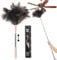 Extendable Ostrich Feather Duster, 50 inches Natural Fluffy Feathers for Home Cleaning, Soft, Durable, Reusable for Office Cleaning High Ceilings, Fans, Furniture, Blinds,Roof Dusting