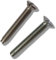 25mm Nickel Plated Electrical Socket/Lightswitch Screws, 10 of each Flat Head and Raised Head