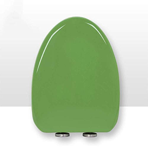 Soft Close Toilet Seat, Toilet Seat V-Shape Toilet Seat with Adjustable Hinge Mute Top Mounted Ultra Resistant Toilet Lid,Red