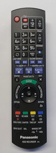 Original Panasonic Fernbedienung N2QAYB000914 passend für DMR-BST701, DMR-BST700, DMR-BST800, DMR-BWT800, DMR-HCT130, DMR-HCT230, DMR-HST130, DMR-HST230