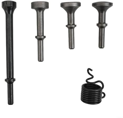 HOHOVYVY 5-teiliges Drucklufthammer-Meißel-Set Mit Feder Für Pneumatische Hämmer Allzweck-Werkzeug Aus Legierungsstahl