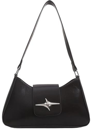 JazRvr Y2K Bag, Schulter Tasche Damen, Vintage Tasche, Kleine Handtasche Damen, Ideal für Alltag, Party, Schule, Einkaufen, Maße 6,5 x 14 x 24 x 20,5 cm