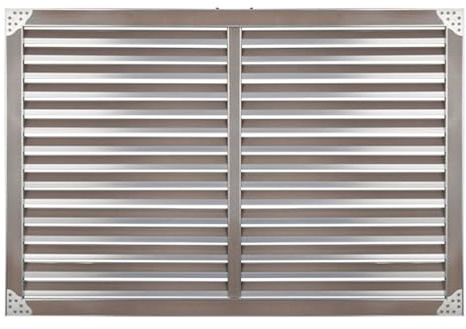 Heizkörperverkleidung für Zuhause, Jalousie Heizungsverkleidung, Metallgitter-Lüftungsgitter, Dekorative Abdeckung, Wandmontage, für das Homeoffice(Gray,60cm/24in)