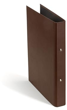 BIGSO RINGO Ringbuch A4 – Aufbewahrungsbox mit 2 Ringen – Schreibtischablage für Dokumente, Klarsichthüllen & Trennblätter – Ringhefter aus Faserplatte und Papier – Recycling-Leder
