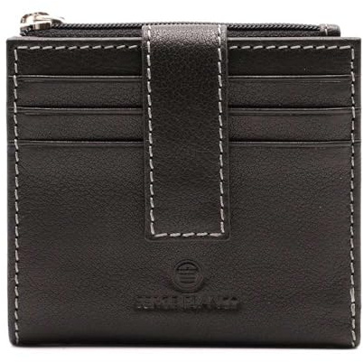 Serge Blanco - Porte-Cartes en Cuir Homme Marfa - Noir - 10 x 9 x 2,5 cm - Noir