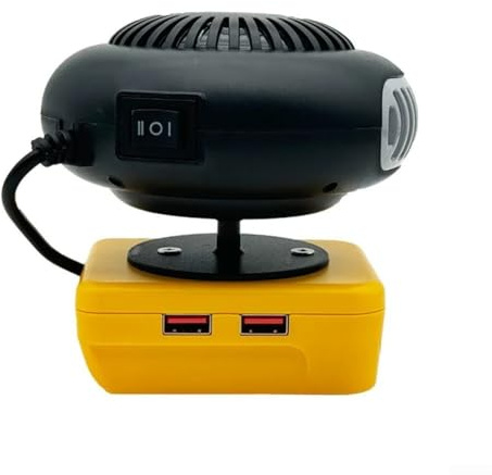 Tragbare Akku-Heizung mit 3-Sekunden-Schnellheizung, kabellos für Auto, Camping und Draußen, für Warme Luft-Sofort, mit Überhitzungsschutz, kompakt und leicht(HotBlower-DW-2USB)