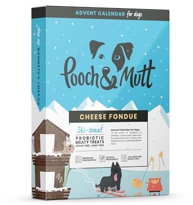 Pooch & Mutt - Christmas Advent Calendar for Dogs, with Natural Ingredients and Low Calories Christmas Calendar