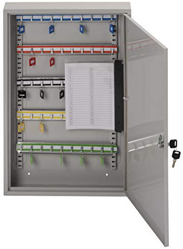 Burg-Wächter Sterling KC50H Schlüsselschrank, eintürig, mit 50 Haken, Grau