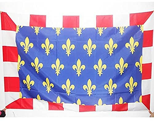 AZ FLAG - Drapeau Province de Touraine - 150x90 cm - Drapeau Tours - France 100% Polyester Avec Fourreau et cordelette - Pavillon 110 g