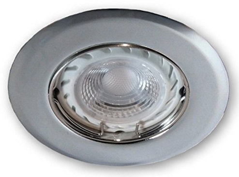 LED Einbaustrahler GU10 230 V SSD005 chrom glänzend - Einbauleuchte Spot Strahler inkl. 5.5 W LED (PA-TLW) Leuchtmittel und GU10 Fassung - Deckeneinbaustrahler Deckeneinbauspot Einbauspot