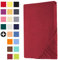 Heim24h Spannbettlaken 90x200cm bis 30 cm, Bordeaux, 100% Baumwolle Bettlaken, Öko Tex Zertifiziert Jersey Spannbetttuch