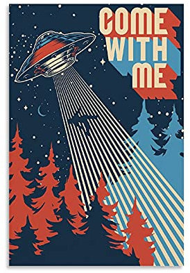 Ufo Abduktionsposter, Leinwandbild, Heimdekoration, Poster, für Wandästhetik, 20 x 30 cm